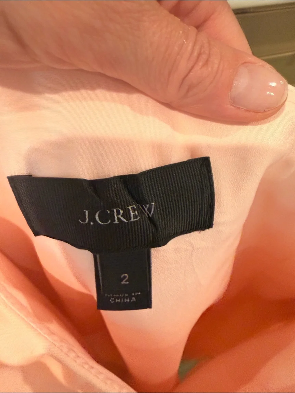 J. Crew Blush One-Shoulder Ruffle Dress
